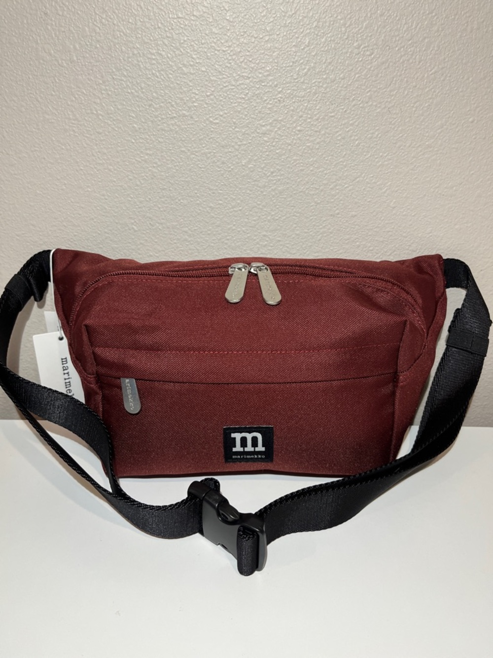 NWT Marimekko Fikka Solid Bum Play Bag - Wine Red
